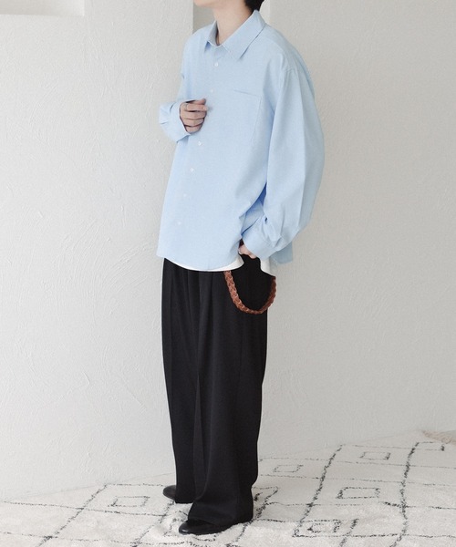 「epnok」 長袖シャツ LARGE チャコールグレー メンズ_画像8
