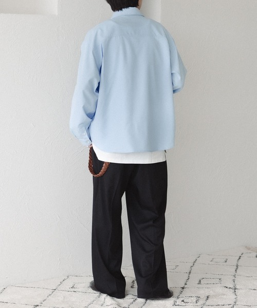「epnok」 長袖シャツ LARGE チャコールグレー メンズ_画像9