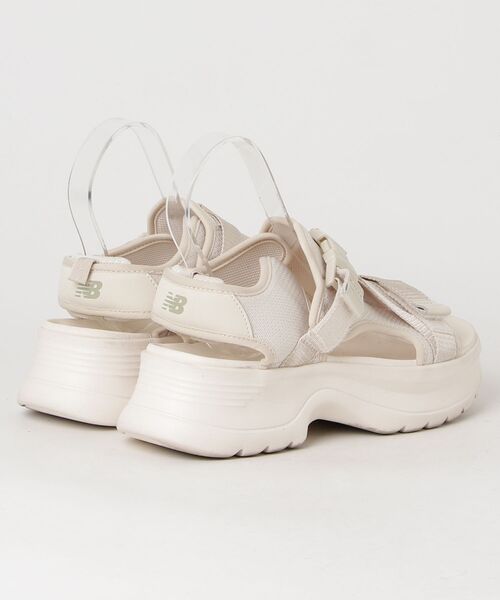「New Balance」 フラットサンダル 26cm ベージュ レディース_画像2