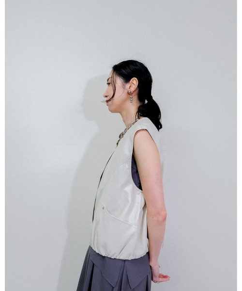 レザージャケット ライダース Fake Leather Vest レディース | Julep | 09