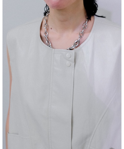 レザージャケット ライダース Fake Leather Vest レディース | Julep | 11