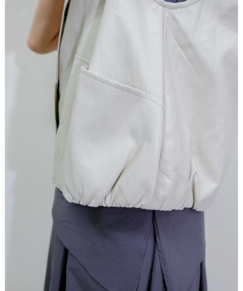 レザージャケット ライダース Fake Leather Vest レディース | Julep | 13