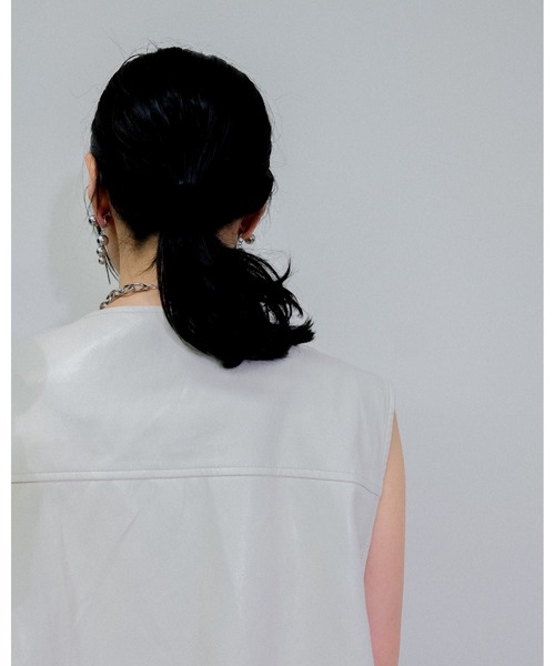 レザージャケット ライダース Fake Leather Vest レディース | Julep | 14
