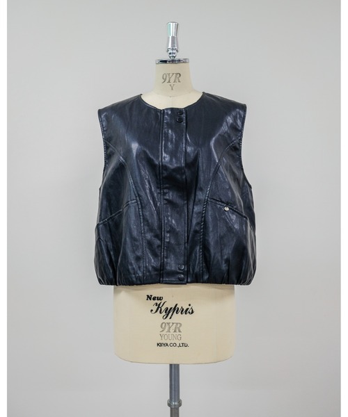 レザージャケット ライダース Fake Leather Vest レディース | Julep | 17