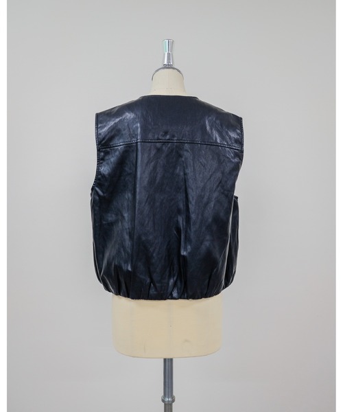 レザージャケット ライダース Fake Leather Vest レディース | Julep | 18