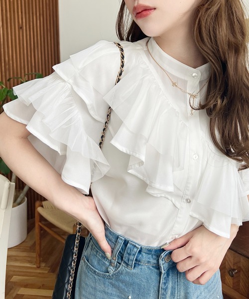 「moment+」 ノースリーブネルシャツ M ピンク レディース_画像5