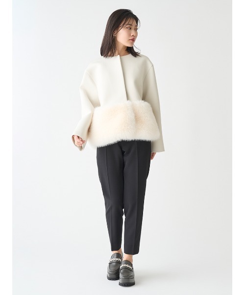 CELFORD（セルフォード） ノーカラーコート 38 グレー レディース