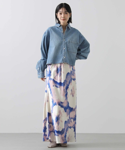 「Gready Brilliant」 「QTUME」長袖シャツ FREE サックスブルー レディース_画像4