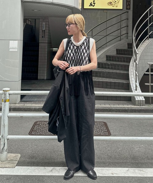 「feepur」 ノースリーブブラウス MEDIUM アイボリー レディース_画像4