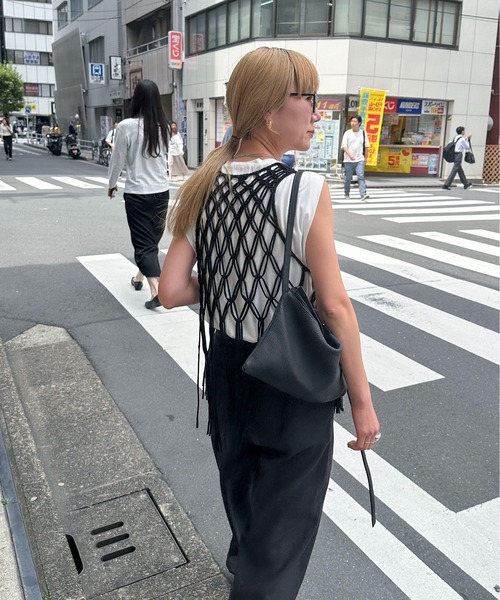「feepur」 ノースリーブブラウス MEDIUM アイボリー レディース_画像9