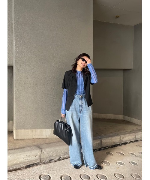 「BLACK BY MOUSSY」 デニムパンツ 1 ライトブルー レディース_画像6
