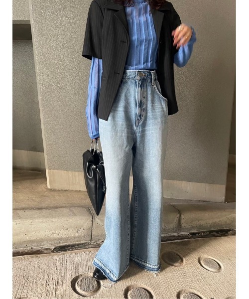 「BLACK BY MOUSSY」 デニムパンツ 1 ライトブルー レディース_画像7