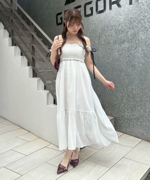 continuer de NICE CLAUP ワンピース 2wayシャーリングロング