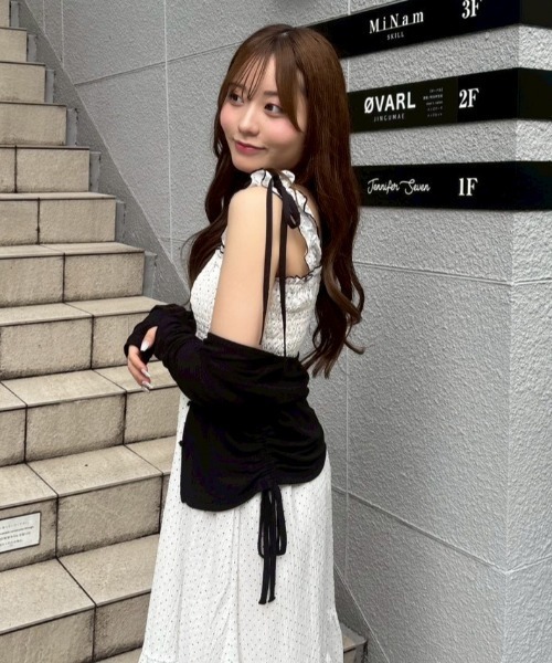 continuer de NICE CLAUP ワンピース 2wayシャーリングロング