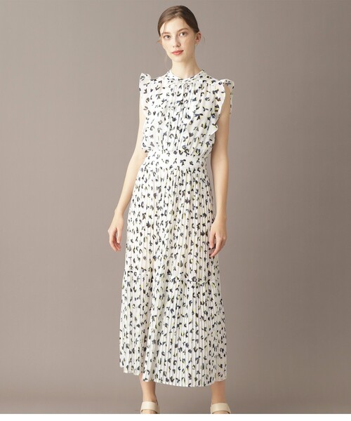 「DRESSTERIOR」 長袖ワンピース 34 ホワイト レディース_画像6