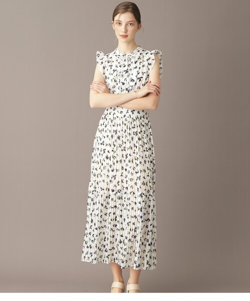 「DRESSTERIOR」 長袖ワンピース 34 ホワイト レディース_画像7