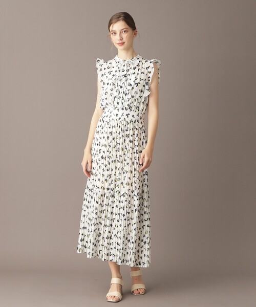 「DRESSTERIOR」 長袖ワンピース 34 ホワイト レディース_画像8