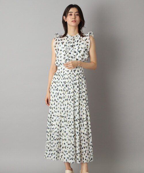 「DRESSTERIOR」 長袖ワンピース 34 ホワイト レディース_画像9