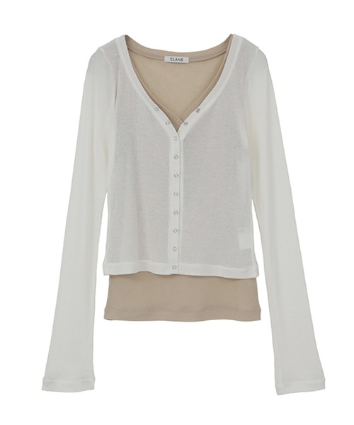 CLANE（クラネ） ヘンリーネック tシャツ 「CLANE/クラネ」CURVED NECK