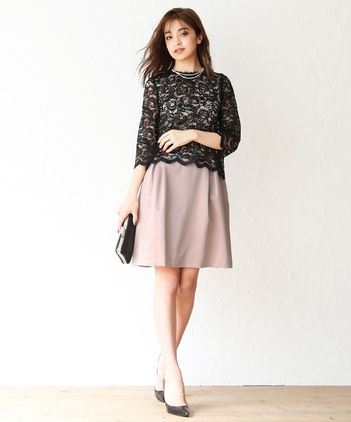 lumier オケージョン　ドレス　2点セット　セットアップ　着用１度 DRESS LAB ドレス 「結婚式/オケージョンドレス」2WAY
