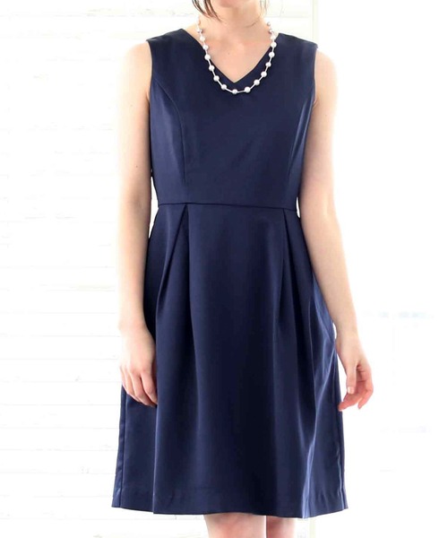 MARINA Dress【即発】２way ラップドレス Julissa Navy Frill Wrap Dress