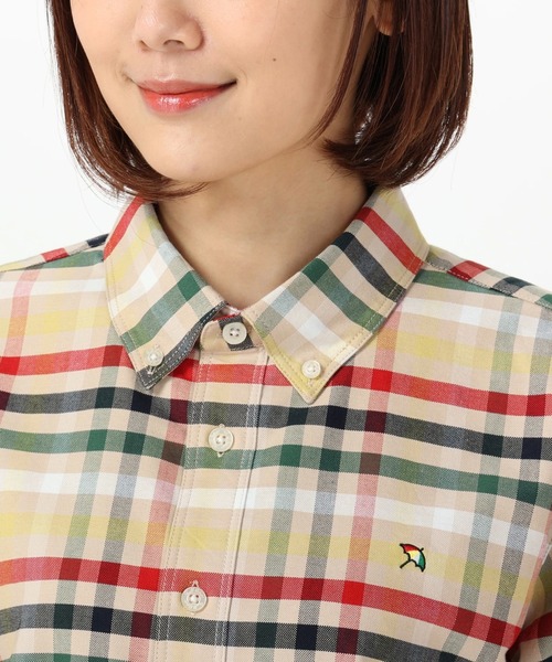 ブラウス シャツ APクラシック ハウスチェック オックス 半袖 シェアシャツ レディース メンズ Arnold Palmer ブラウス シャツ APクラシック ハウスチェック