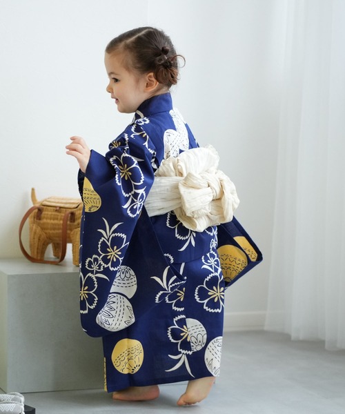 utatane 浴衣 キッズ浴衣3点セット 女の子 utatane×注染工房