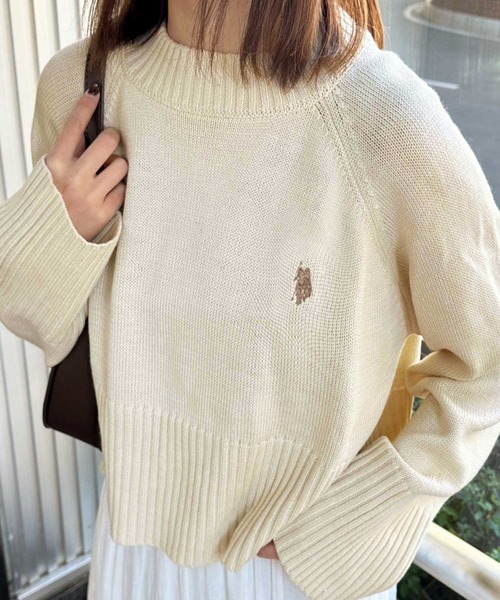 ニット セーター 「新色追加」GeeRA別注「U.S. POLO ASSN.」カラー＆ボーダーショート丈ニット レディース | U.S. POLO ASSN. | 27