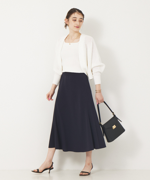 Rouge vif スカート 「セットアップ対応」フレアニットスカート  