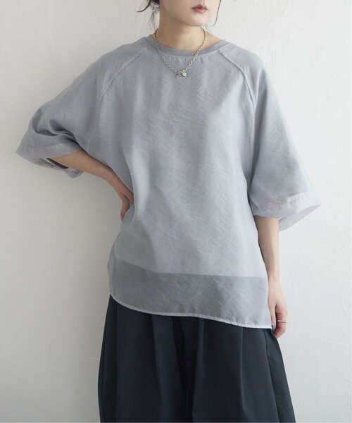 tシャツ 「MADE IN JAPAN」オーガンジーブラウス レディース notch.（ファッション） tシャツ オーガンジーTブラウス