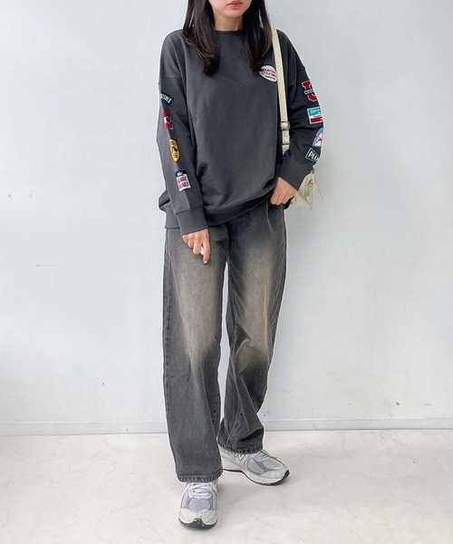 AS KNOW AS（アズノゥアズ） トレーナー スウェット ワッペンと刺繍