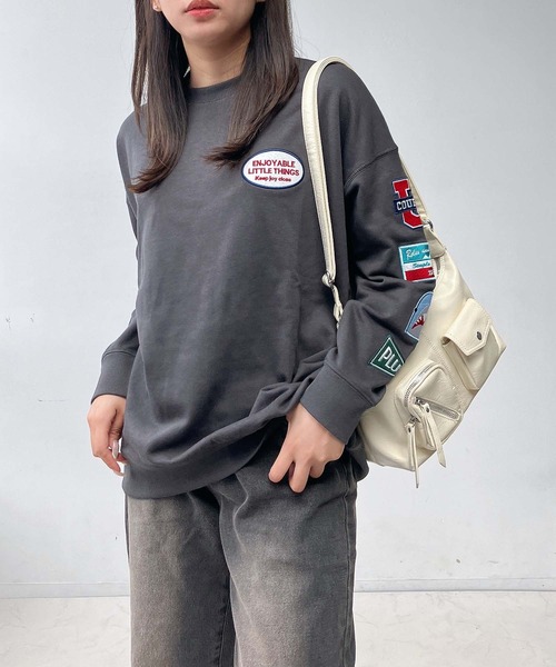 AS KNOW AS（アズノゥアズ） トレーナー スウェット ワッペンと刺繍