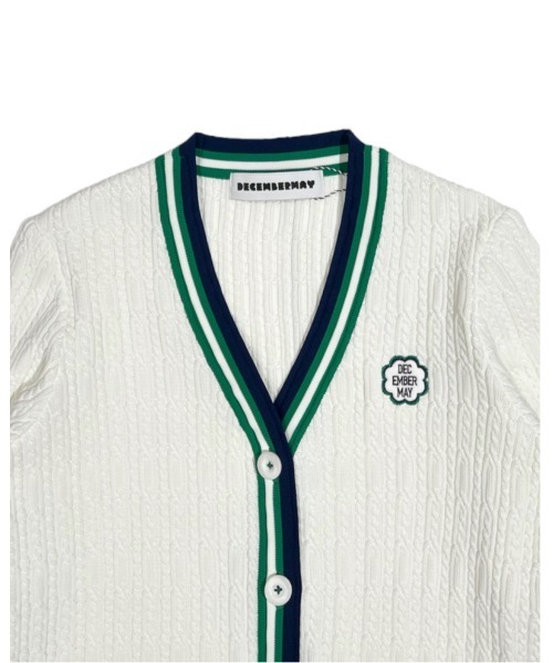DECEMBERMAY ディセンバーメイ オールドスクールケーブルカーディガン ネイビー系 サイズ M DECEMBERMAY セーター ニット Old School Cable Cardigan メンズ