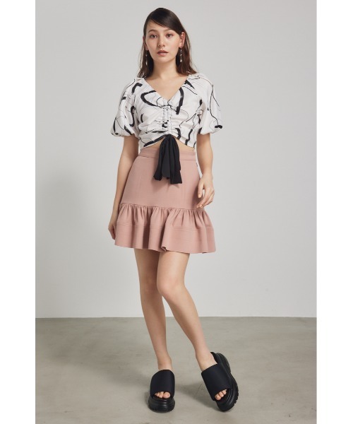 rienda（リエンダ） スカート ミニマーメイドフリルスカート