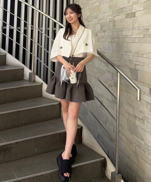 rienda（リエンダ） スカート ミニマーメイドフリルスカート