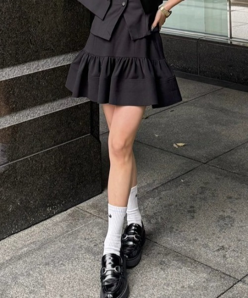 rienda（リエンダ） スカート ミニマーメイドフリルスカート