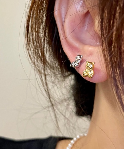 COO+i ピアス くまピアス レディース : ZOZOTOWN Yahoo!店