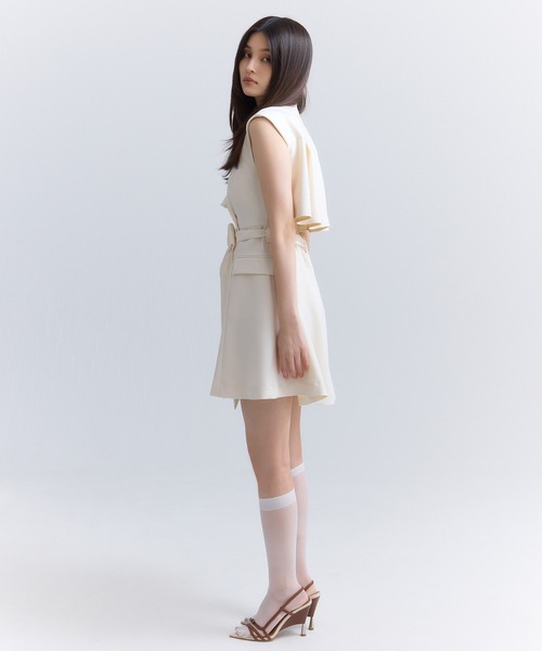 eimy istoireノースリージャケットミニワンピース ノースリジャケットミニワンピース（ミニワンピース）｜eimy