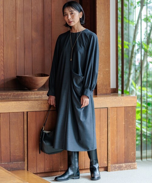 【極美品】PICHE ABAHOUSE ワンベルトジョッキーブーツ 23.5 黒 crie conforto】ベルトジョッキーブーツ｜WOMEN｜254HAT55-027G｜AZUL