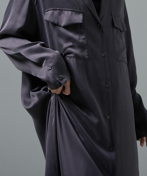 SALON adam et rope' シャツワンピース 「24AW」GENTLE SILK