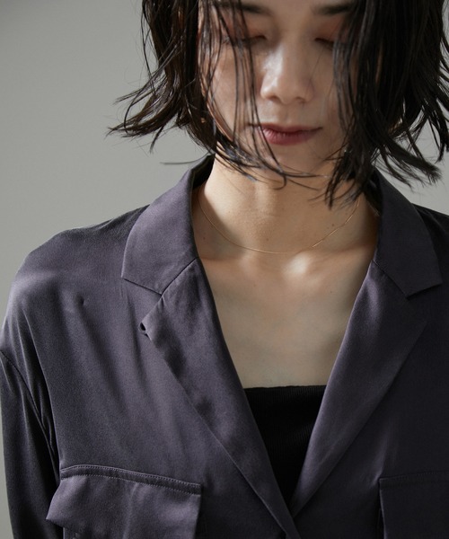 SALON adam et rope' シャツワンピース 「24AW」GENTLE SILK