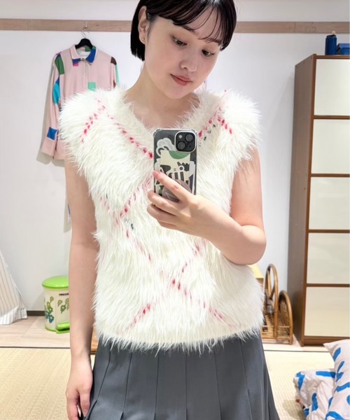 PAMM ニット セーター けものがれのシャギーニットベスト