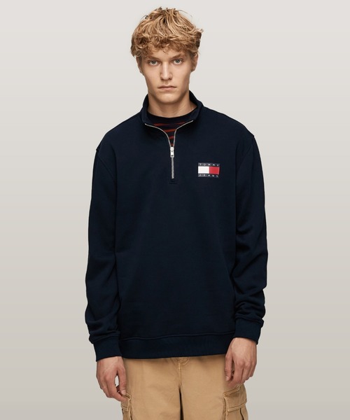 TOMMY HILFIGER tシャツ レギュラーハーフジッププルオーバー