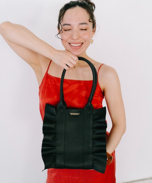 THEATRE PRODUCTS トートバッグ フリルレザーバッグ/500mlペット
