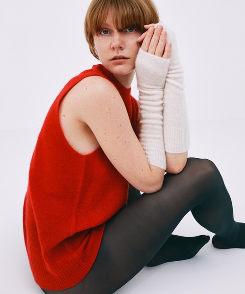 ベスト ジレ 「elegancese」sheer knit vest　カシミヤ100% レディース Elegancese ベスト ジレ 「elegancese」sheer knit vest