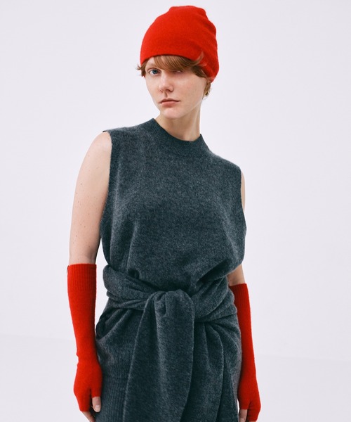 ベスト ジレ 「elegancese」sheer knit vest　カシミヤ100% レディース Elegancese ベスト ジレ 「elegancese」sheer knit vest