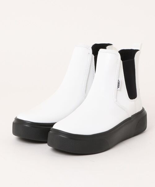 【VANS】 ヴァンズ SIDE GORE HOVER M.WHITE/BLACK 国内発送 VANS スニーカー ヴァンズ SIDE GORE HOVER サイドゴア ホバー