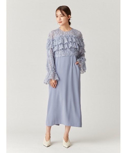 FRAY I.D（フレイ・アイディー） ドレス フェザーレースブラウスセット