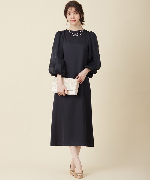 ANY SIS(エニィスィス) ドレス 「洗える」シフォンスリーブサック ANY SIS(エニィスィス) ドレス 「洗える」シフォンスリーブサック
