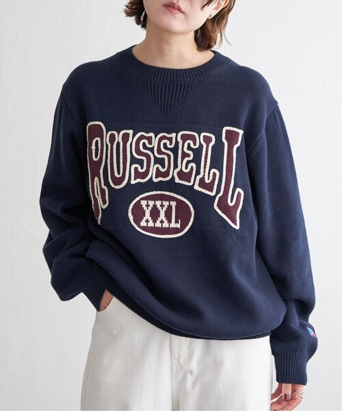 ニット セーター RUSSELL ATHLETIC ラッセルアスレチック ロゴニットセーター レディース Russell Athletic ニット セーター RUSSELL ATHLETIC ラッセル
